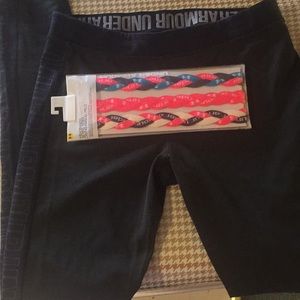 Under Armour Leggings and headbands.